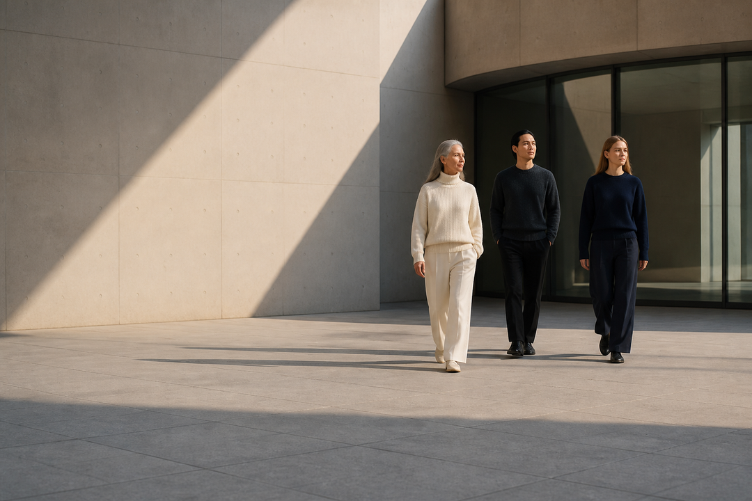 Asset-Grade Wardrobe in a Minimalist Architectural Space - Banner