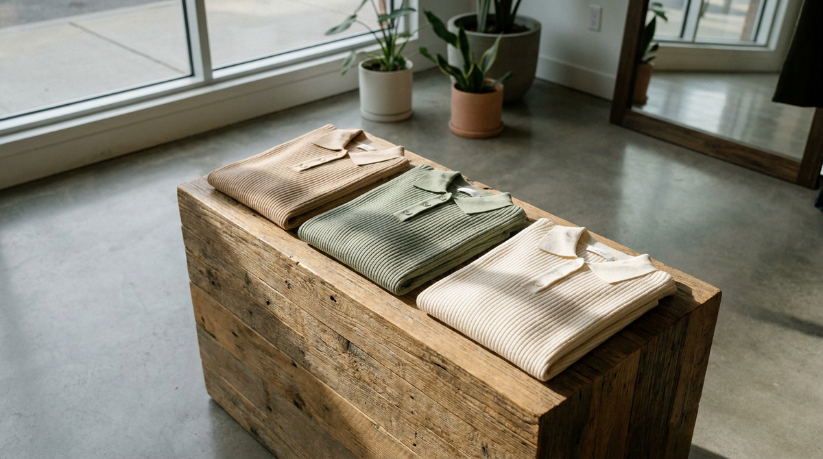 Wynool Premium Ribbed Knit Polo Tops - 5 Ways to Style Guide Banner - Elegant Editorial Display