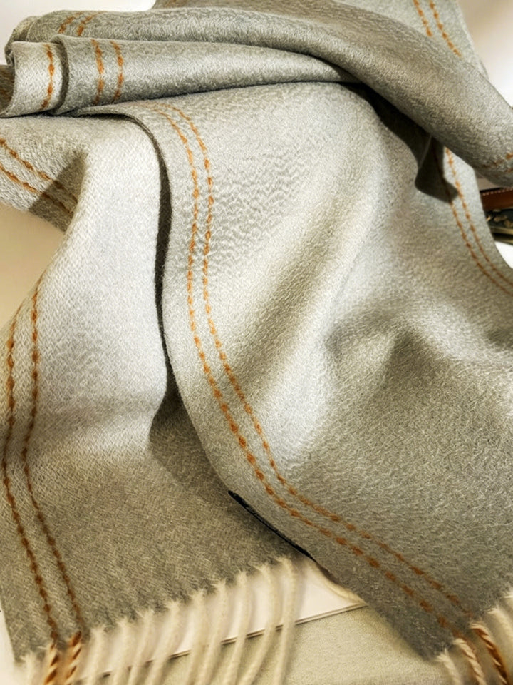 Nordic Style Thick Warm Pure Cashmere Scarf