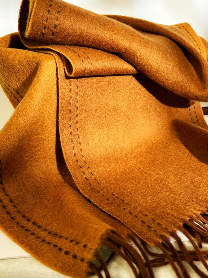 Nordic Style Thick Warm Pure Cashmere Scarf