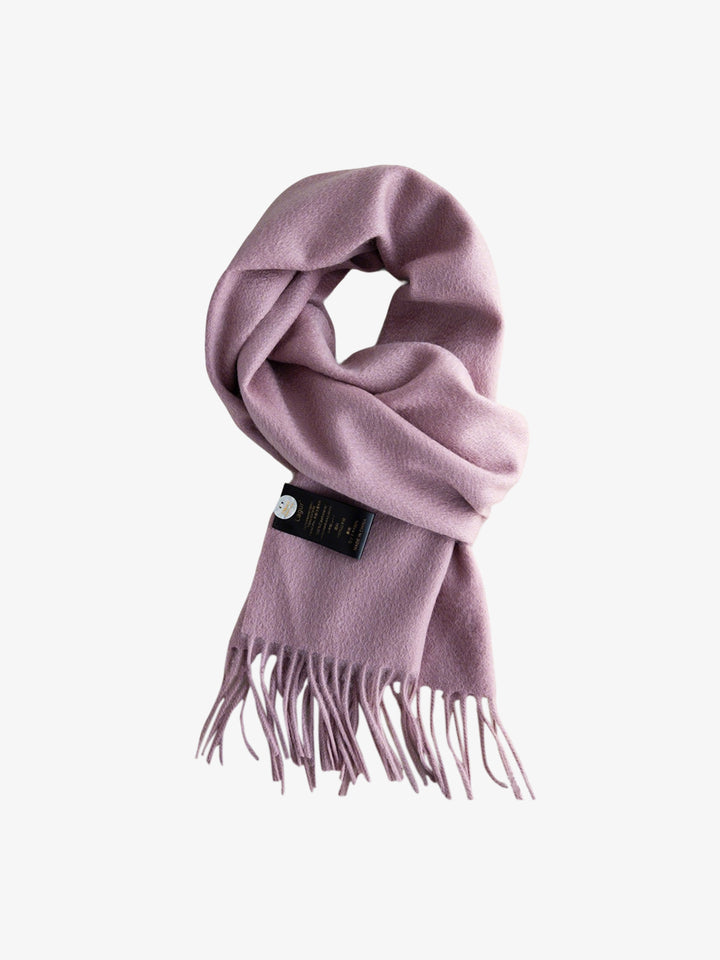 100% Pure Cashmere Water Ripple Solid Scarf | Unisex