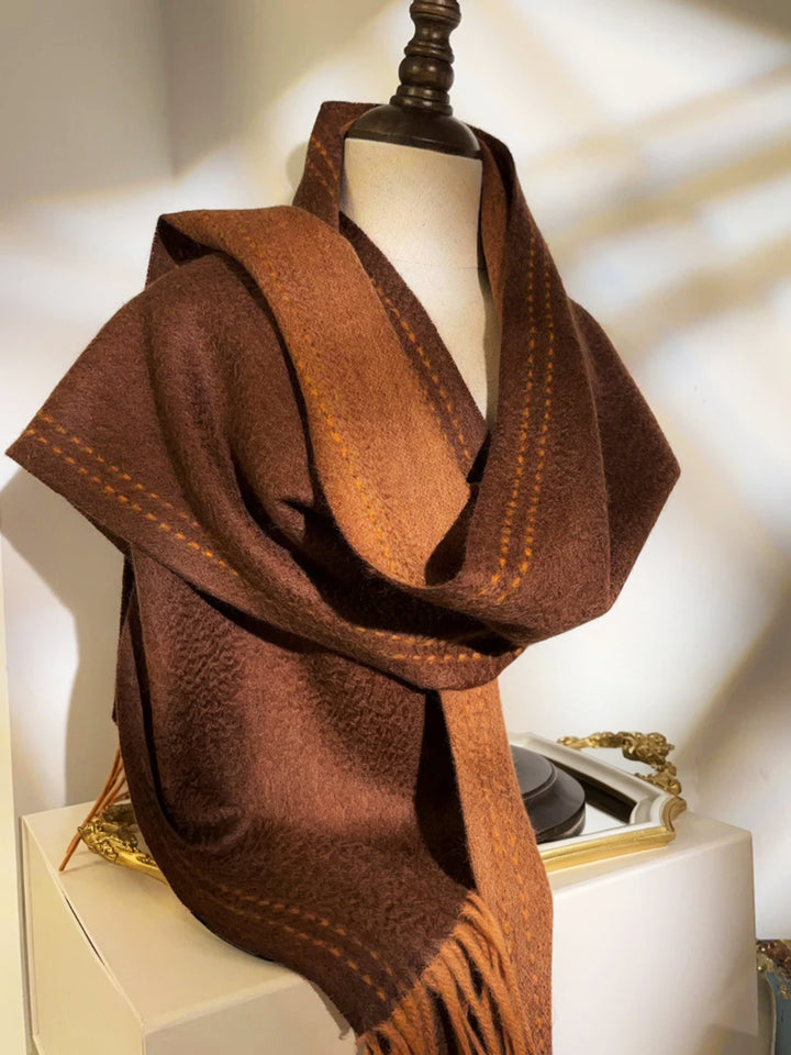 Nordic Style Thick Warm Pure Cashmere Scarf