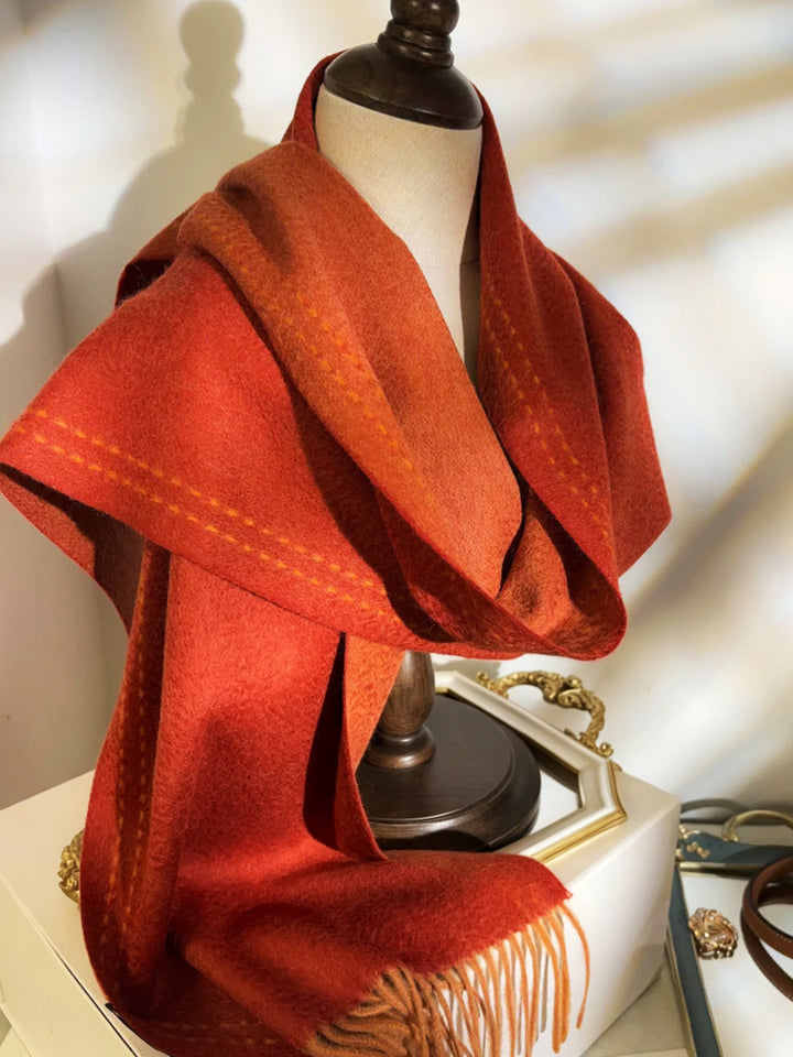 Nordic Style Thick Warm Pure Cashmere Scarf