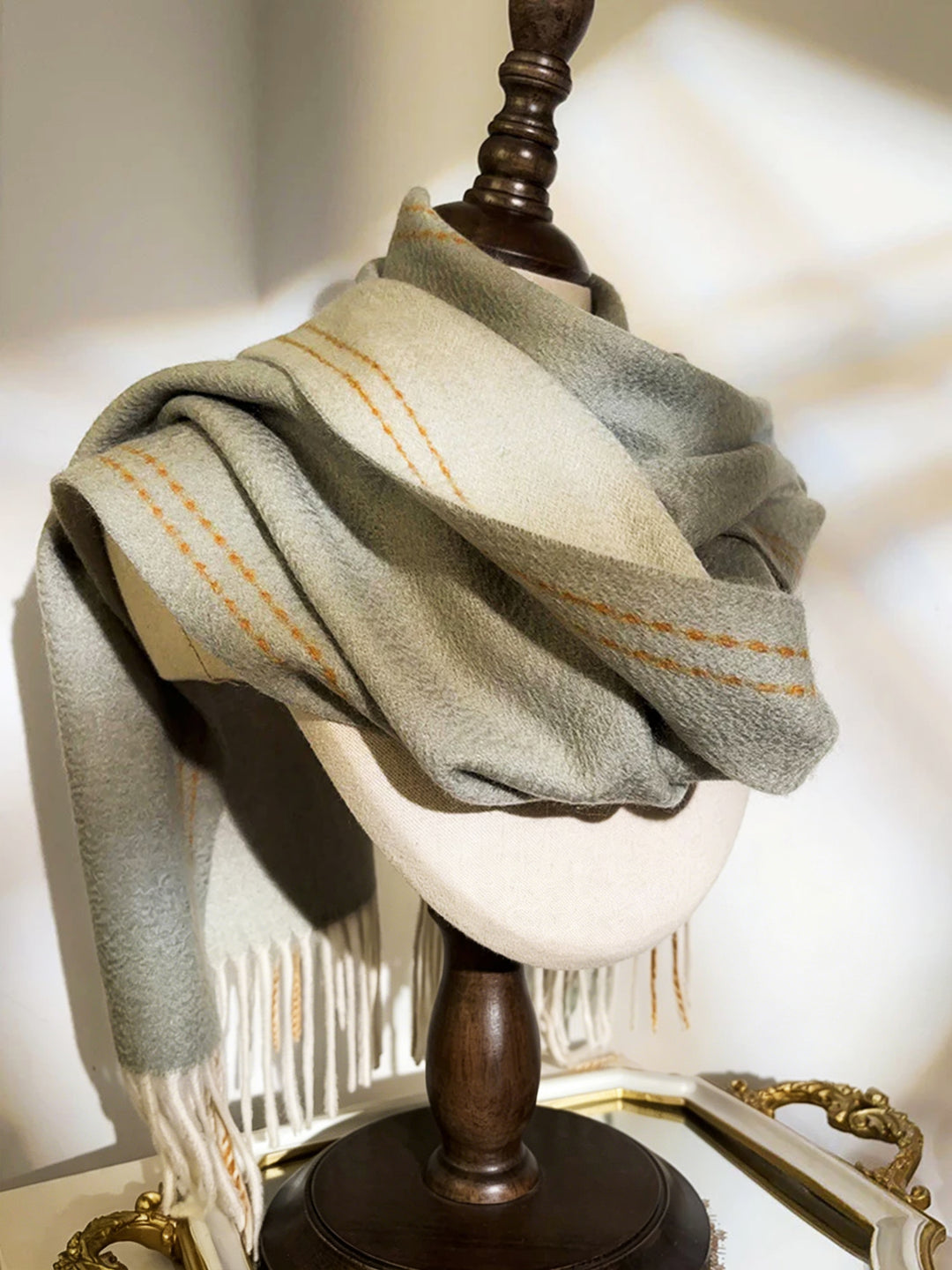 Nordic Style Thick Warm Pure Cashmere Scarf