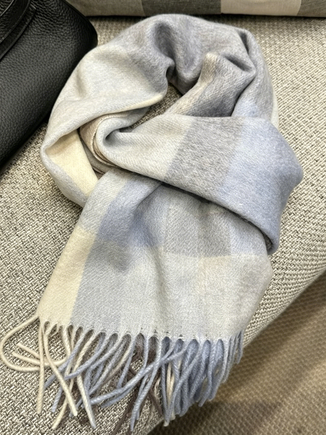 Pure Wool Neutral Slim Winter Scarf