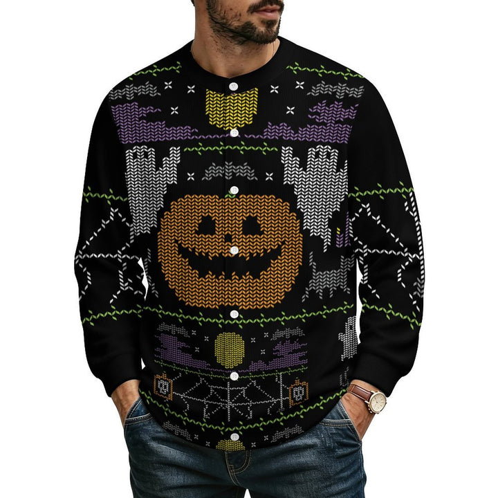Spooky Pumpkin Ghost Bat - Men&