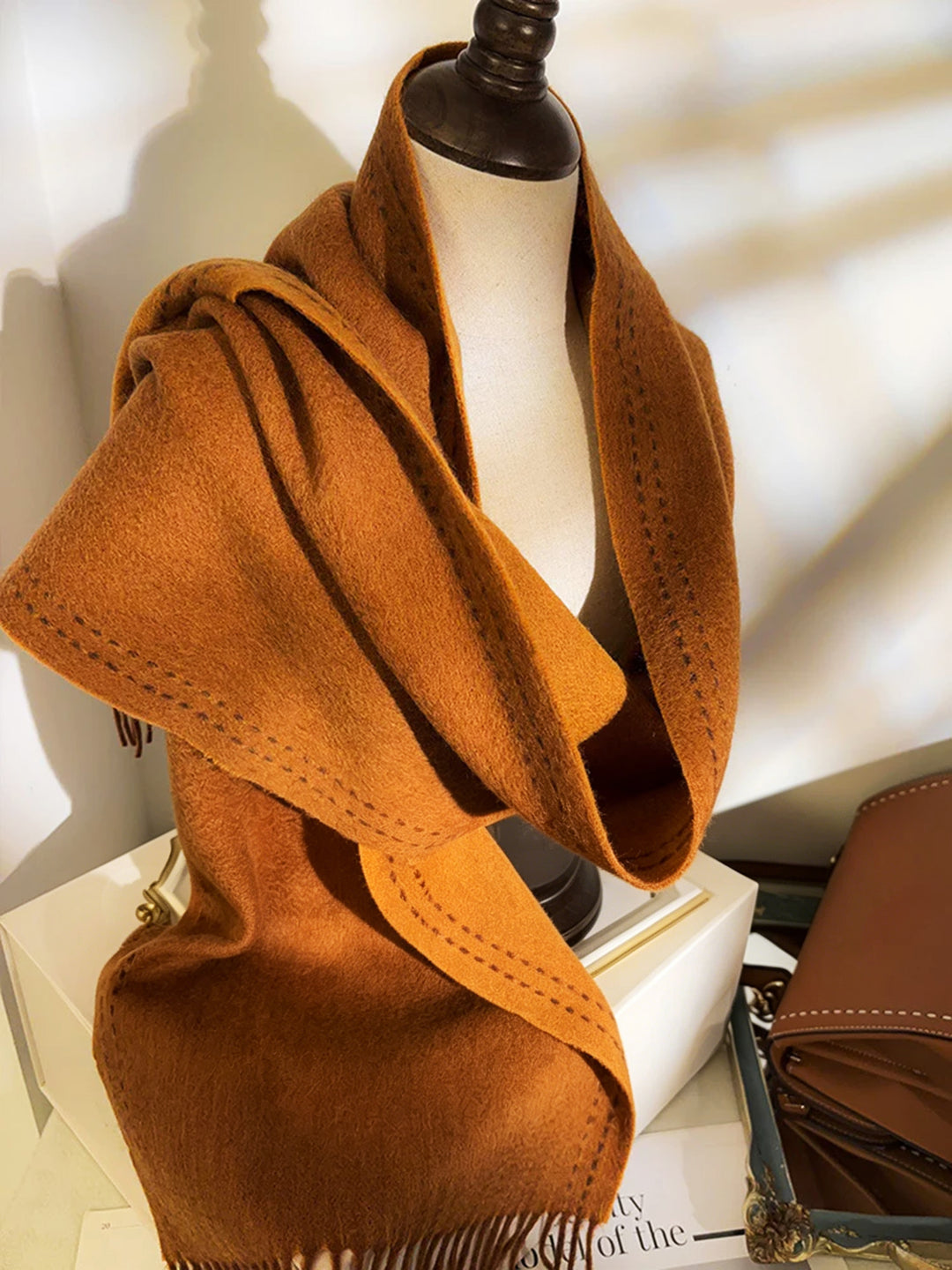 Nordic Style Thick Warm Pure Cashmere Scarf