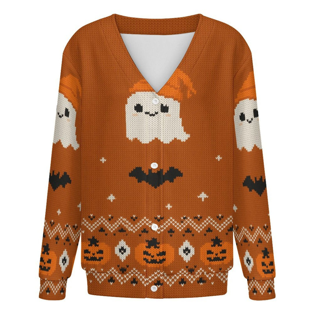Pumpkin Ghost Bat Print - Women&