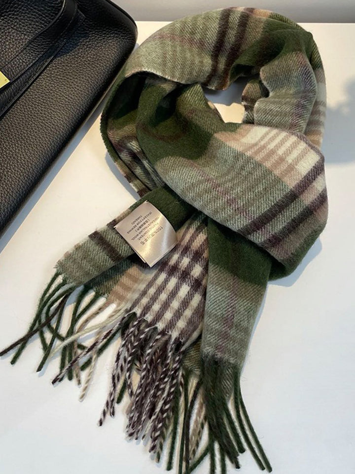 Pure Wool Neutral Slim Winter Scarf