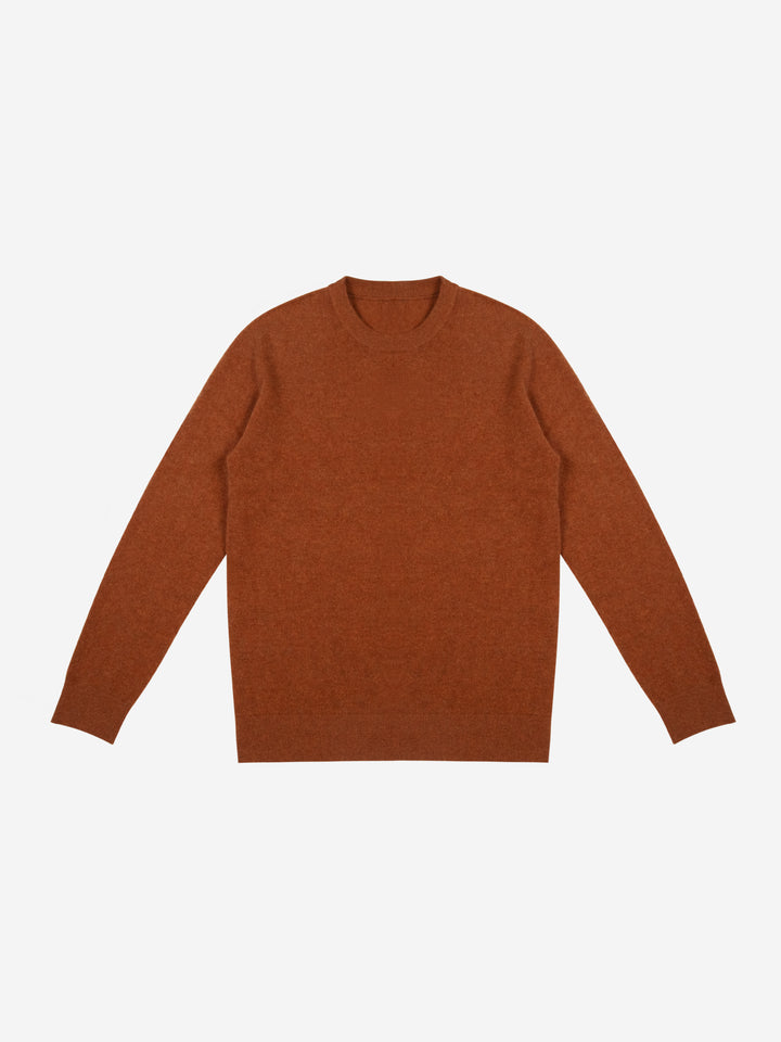Men Premium Wool Cashmere Blend Classic Crewneck Sweater Luxury Lightweight Knit Pullover