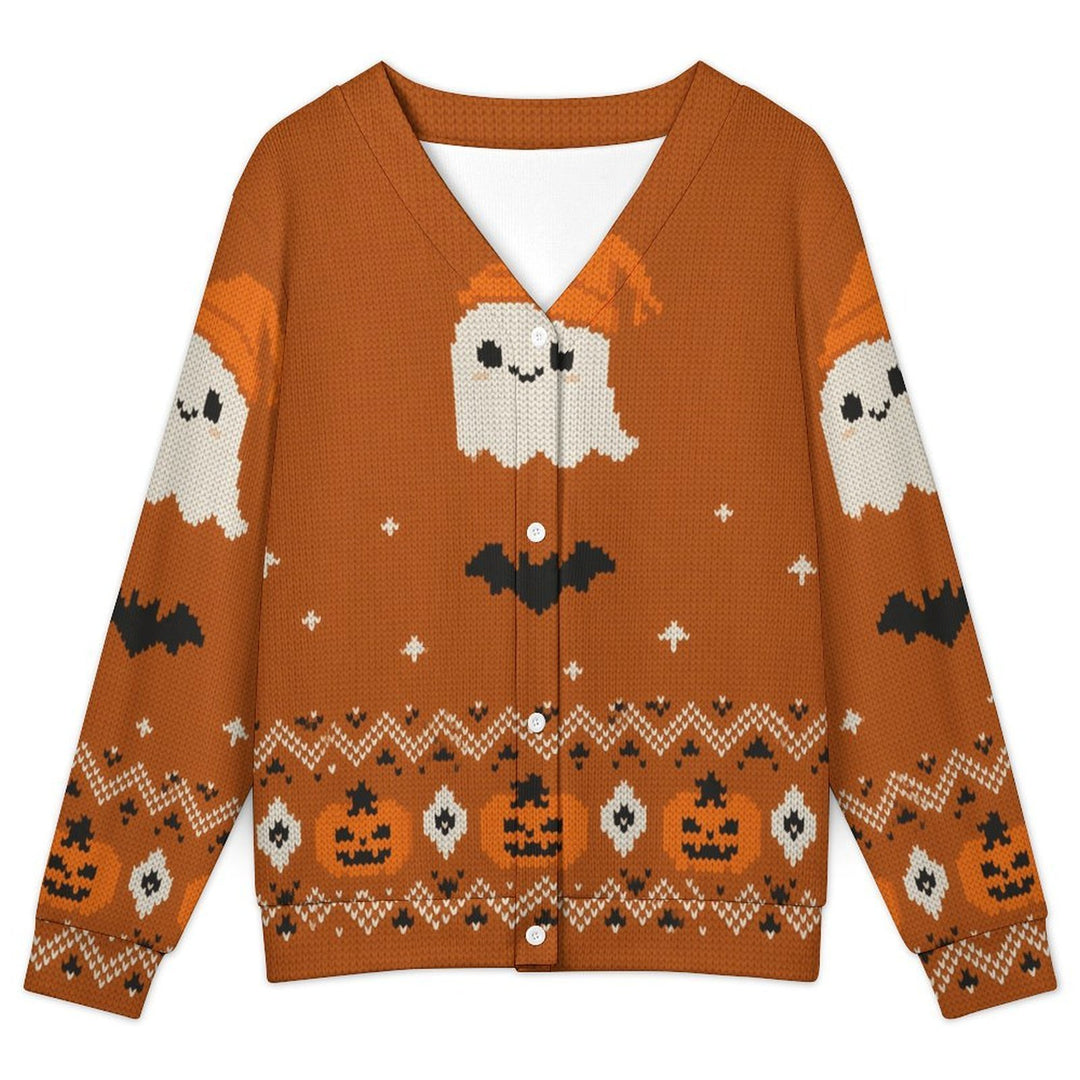 Pumpkin Ghost Bat Print - Women&