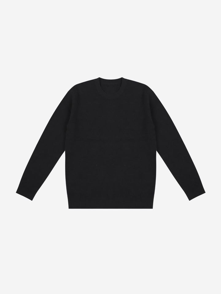 Men Premium Wool Cashmere Blend Classic Crewneck Sweater Luxury Lightweight Knit Pullover