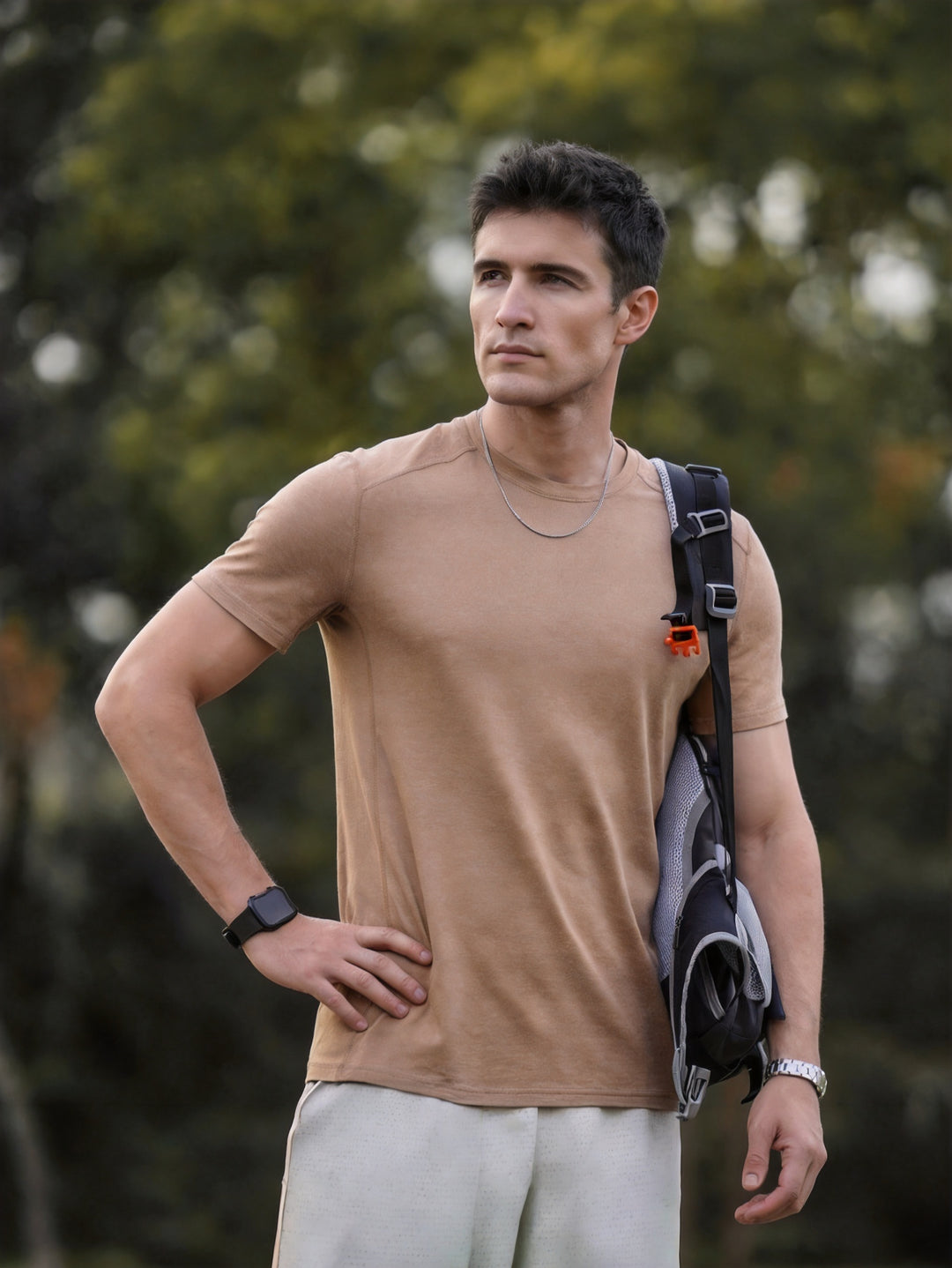 T-shirt de sport pour homme en laine mérinos à séchage rapide - Randonnée, course, respirant
