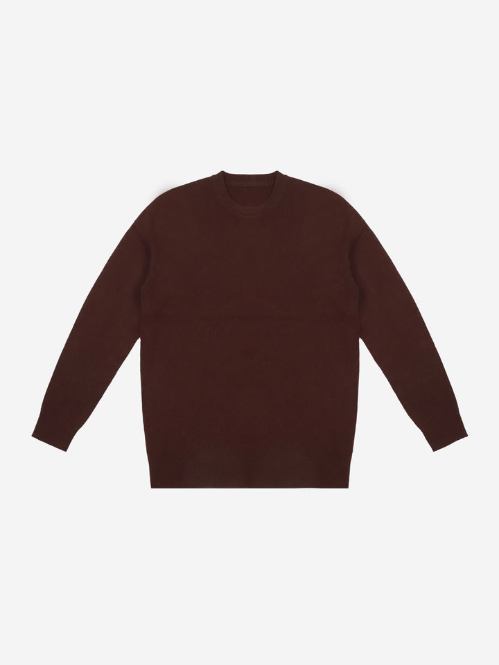 Men Premium Wool Cashmere Blend Classic Crewneck Sweater Luxury Lightweight Knit Pullover