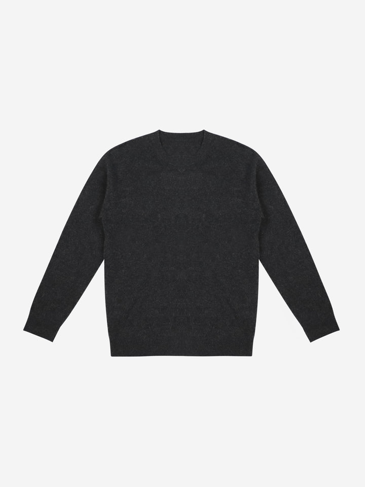 Men Premium Wool Cashmere Blend Classic Crewneck Sweater Luxury Lightweight Knit Pullover