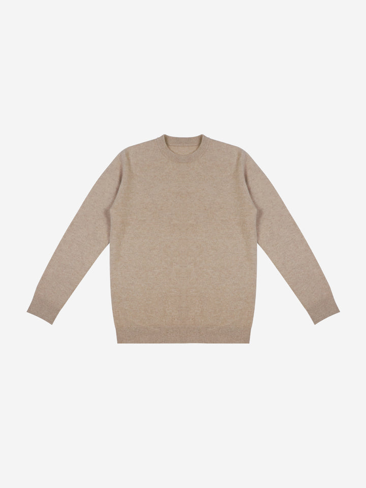 Men Premium Wool Cashmere Blend Classic Crewneck Sweater Luxury Lightweight Knit Pullover