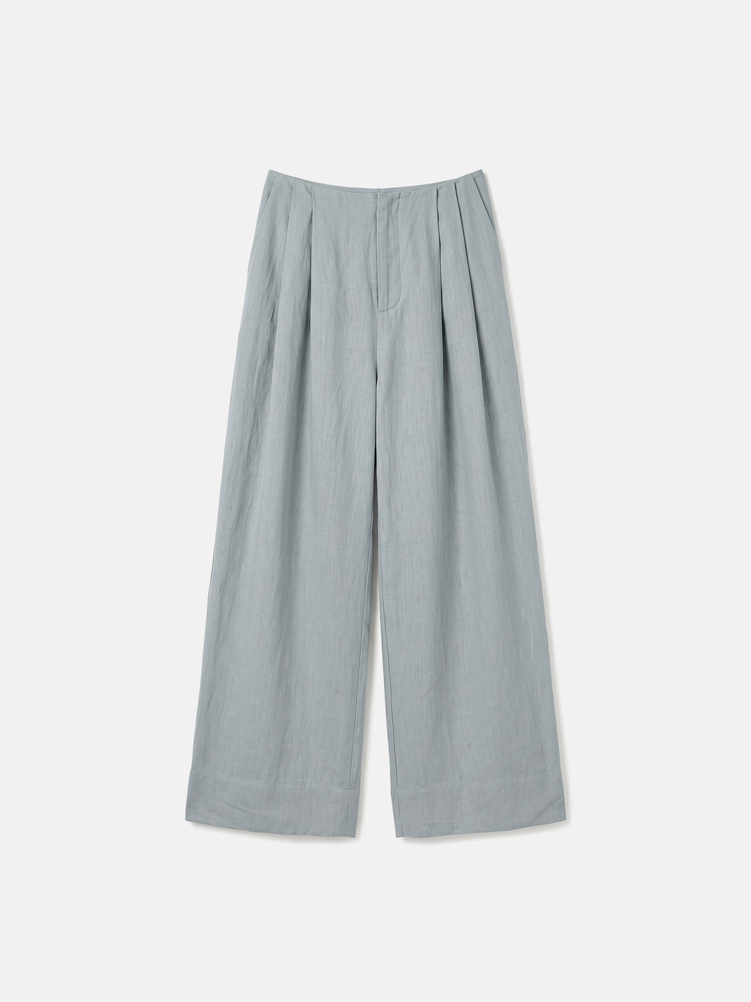 Minimalist Lyocell-Linen Wide-Leg Trousers — Japanese-Inspired Quiet Luxury Palazzo Pants