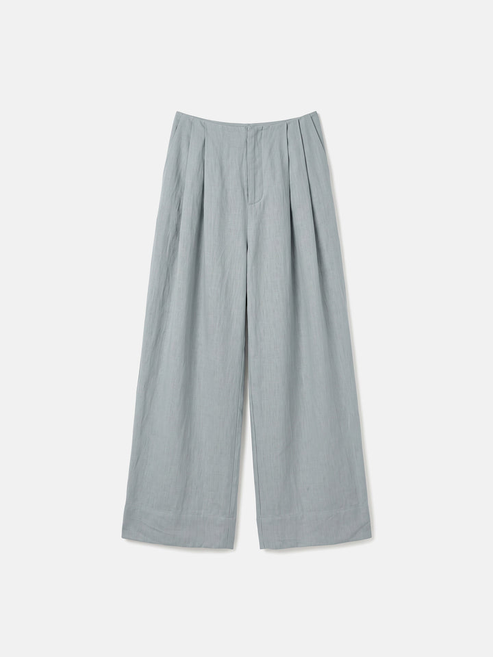 Minimalist Lyocell-Linen Wide-Leg Trousers — Japanese-Inspired Quiet Luxury Palazzo Pants