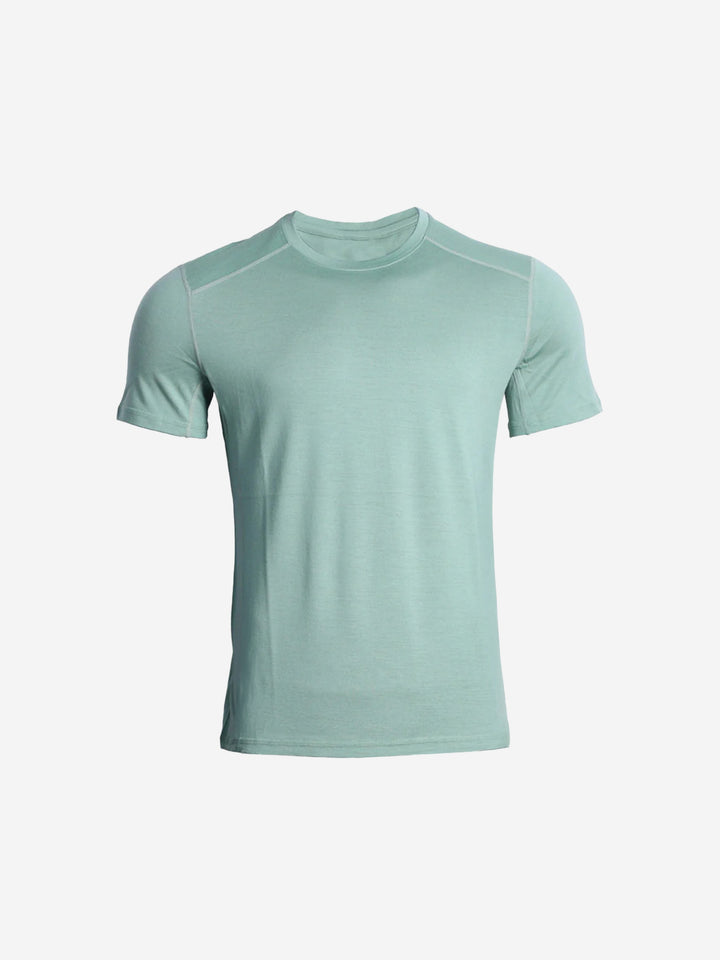 T-shirt de sport pour homme en laine mérinos à séchage rapide - Randonnée, course, respirant