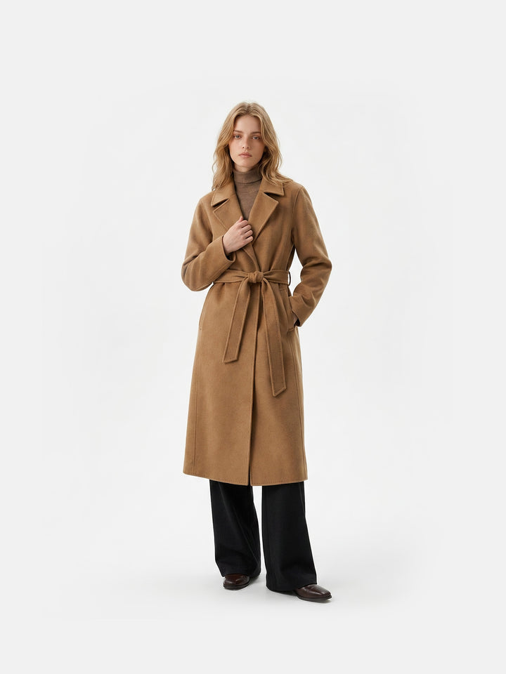 Double-Sided Cashmere Single Button Overcoat for Women