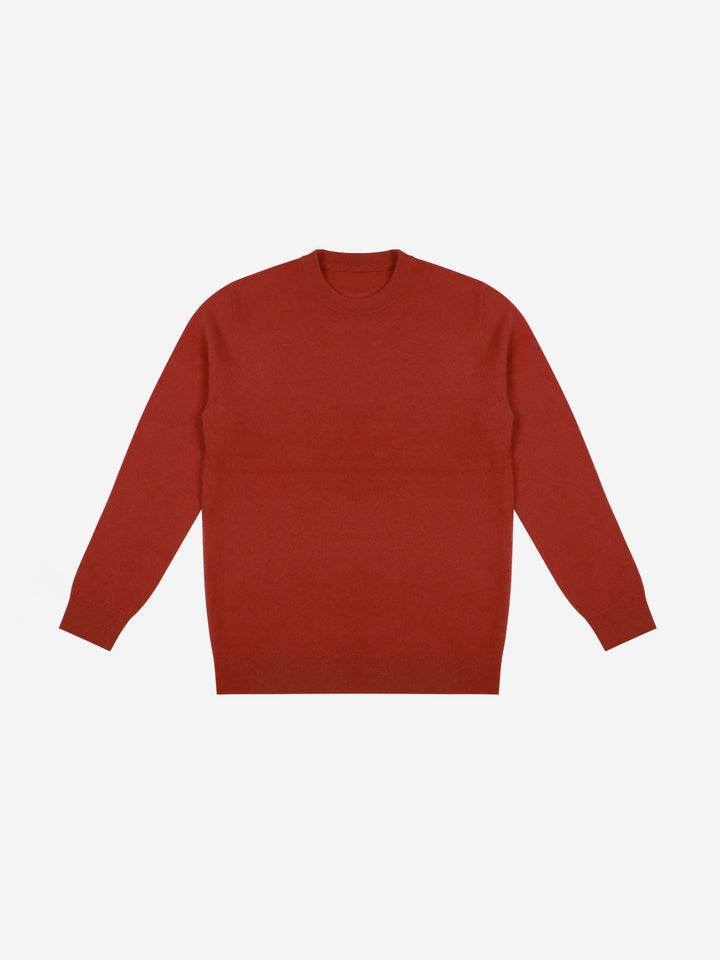 Men Premium Wool Cashmere Blend Classic Crewneck Sweater Luxury Lightweight Knit Pullover