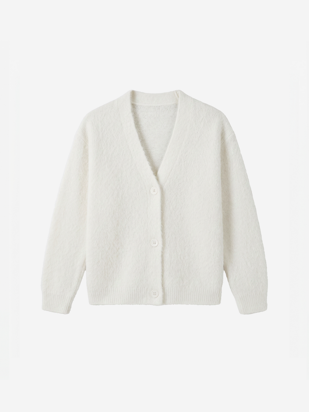 Women Warm Fluffy V-Neck Knit Cardigan