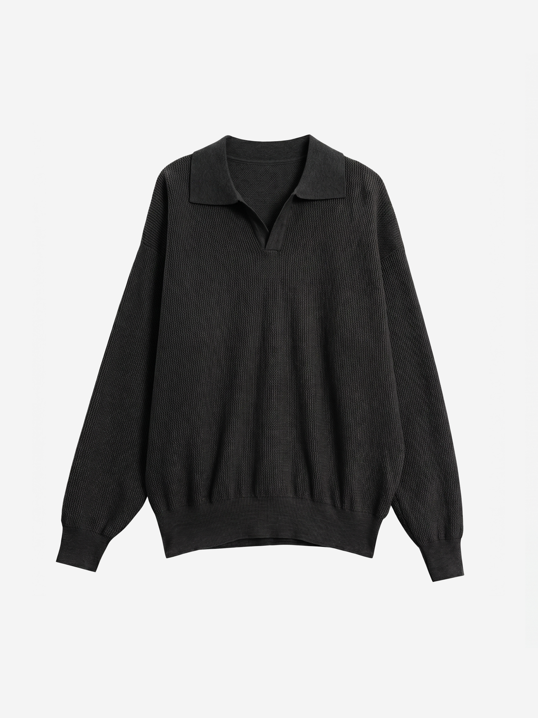 Loose Pullover Lapel POLO Long Sleeve Knitted Sweater