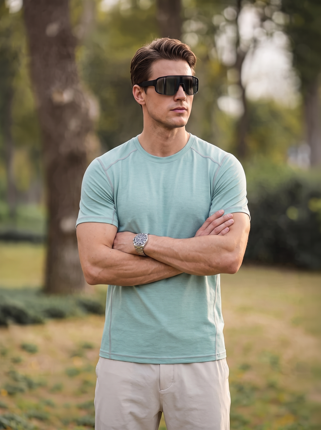 T-shirt de sport pour homme en laine mérinos à séchage rapide - Randonnée, course, respirant