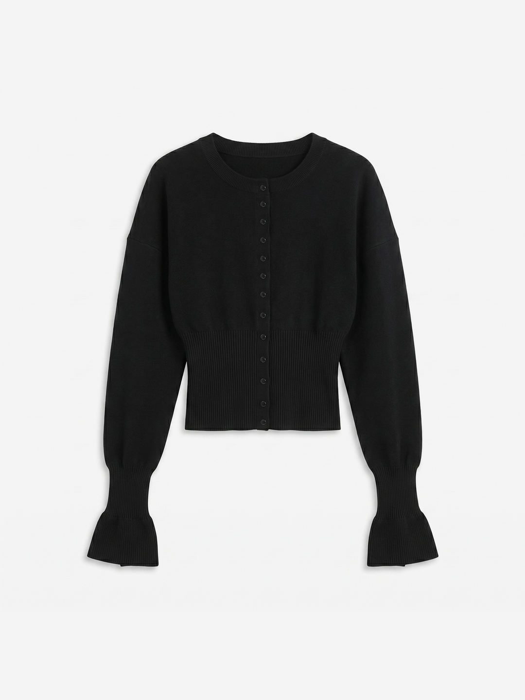 Women Relaxed Cozy Flared Cuff Knit Cardigan
