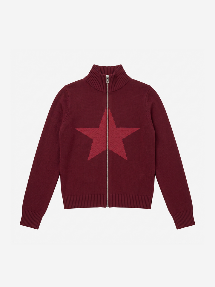 Women’s Slim-Fit Zip-Up Knit Cardigan Jacket