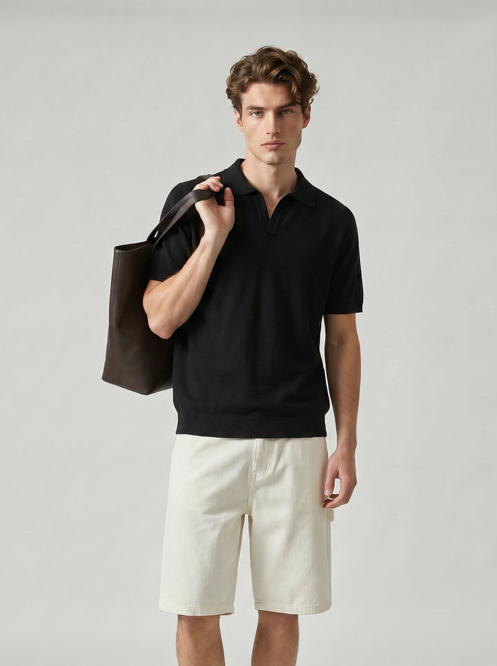 Knitted short-sleeved POLO shirt men&