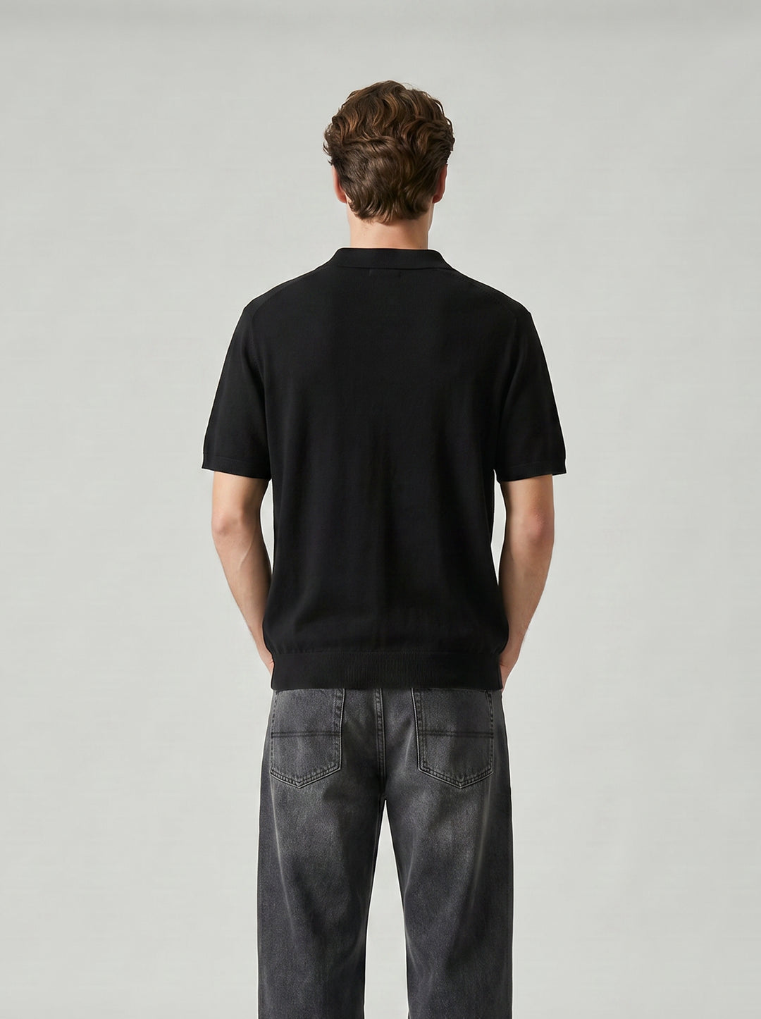 Knitted short-sleeved POLO shirt men&