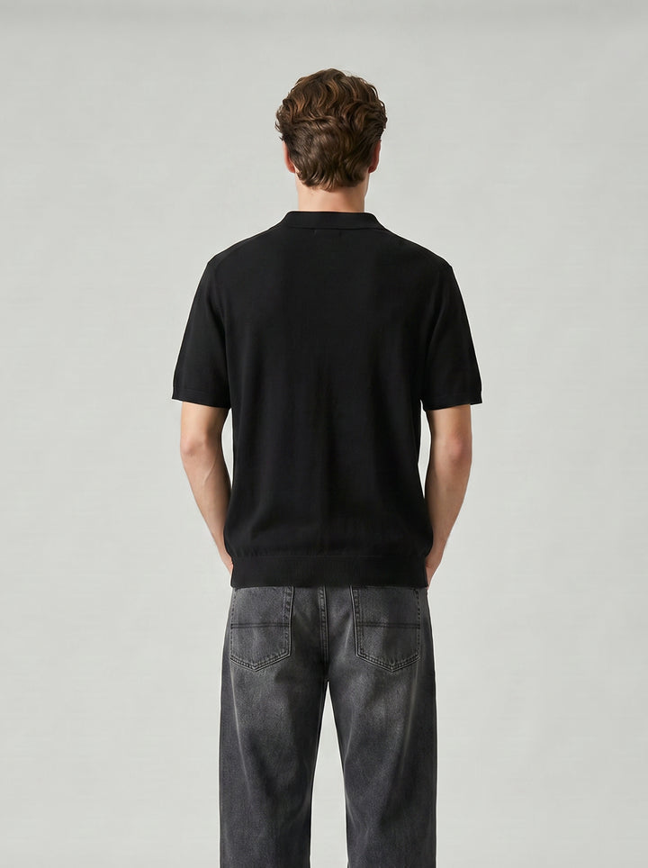 Knitted short-sleeved POLO shirt men&