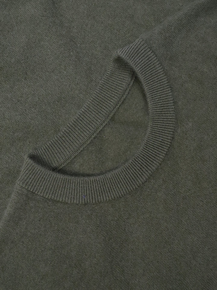 Men Premium Wool Cashmere Blend Classic Crewneck Sweater Luxury Lightweight Knit Pullover
