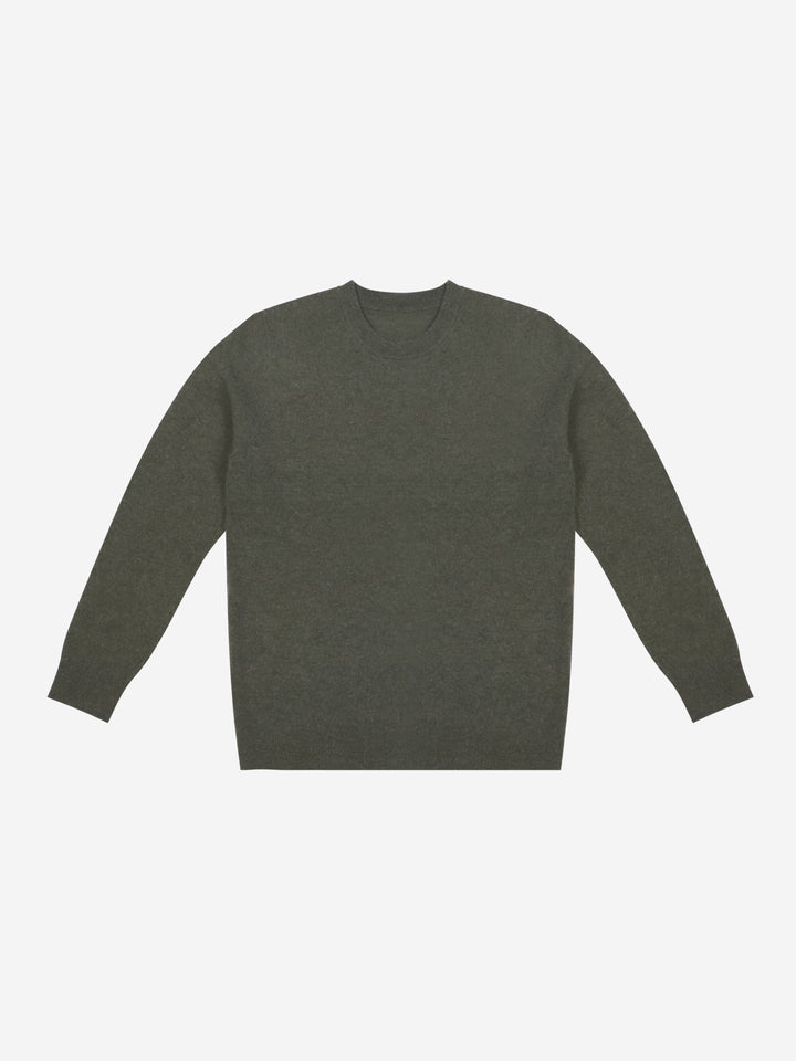Men Premium Wool Cashmere Blend Classic Crewneck Sweater Luxury Lightweight Knit Pullover