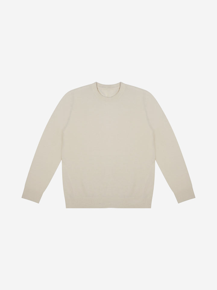 Men Premium Wool Cashmere Blend Classic Crewneck Sweater Luxury Lightweight Knit Pullover