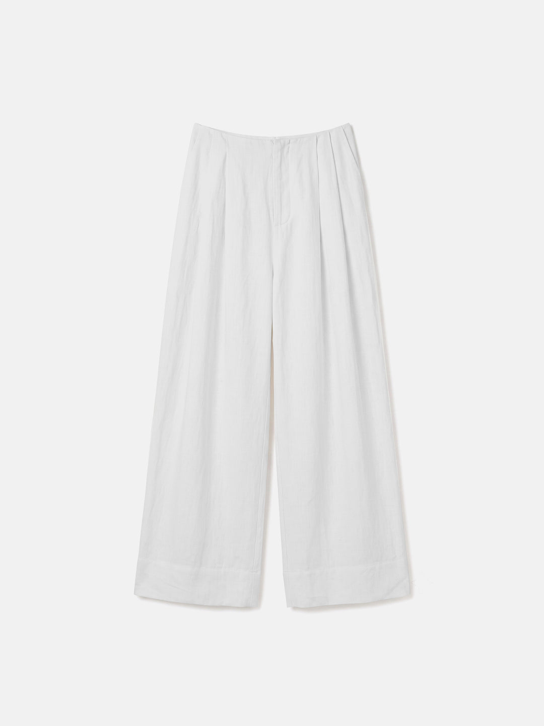 Minimalist Lyocell-Linen Wide-Leg Trousers — Japanese-Inspired Quiet Luxury Palazzo Pants