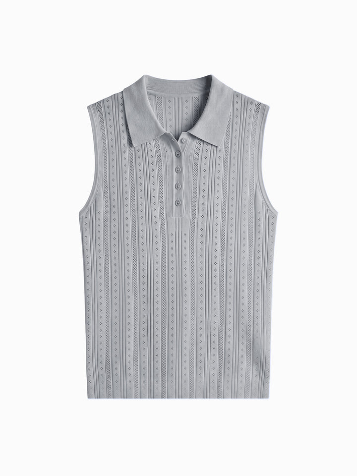 Lightweight Tencel Linen Knit Tank Top for Women