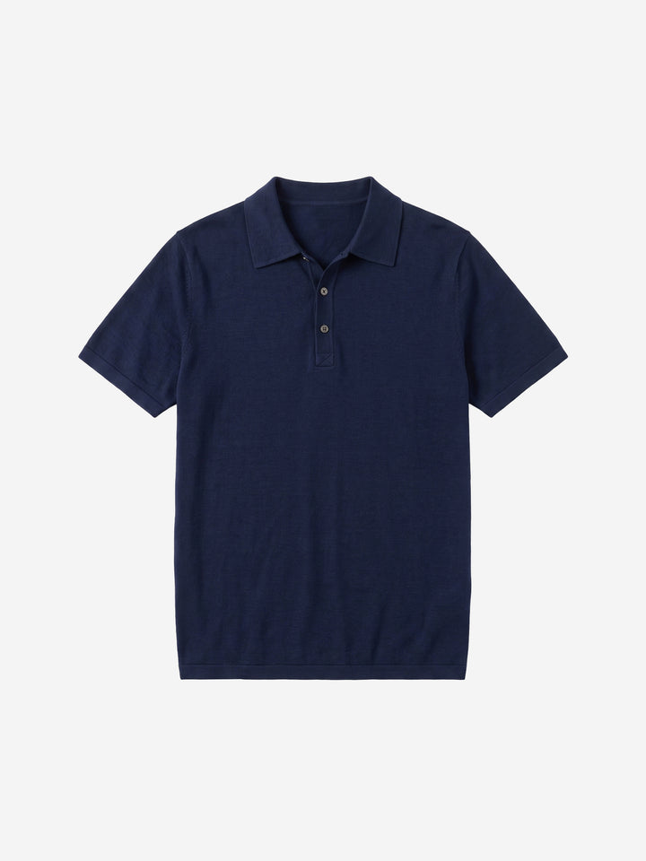 Polo en laine mérinos pour homme - Séchage rapide - Randonnée en extérieur - Haut de sport
