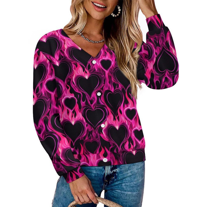 Flame Heart Print - Women&