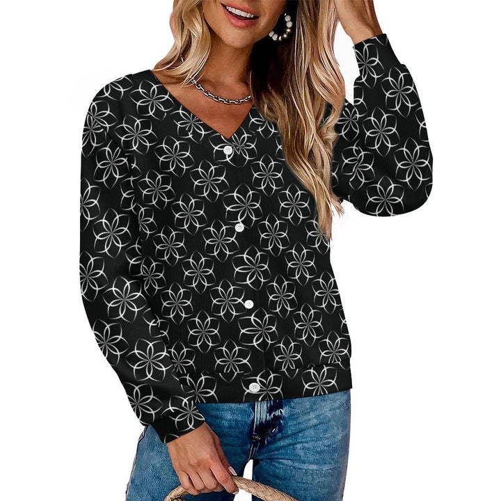 Geometric Flower Print - Women&