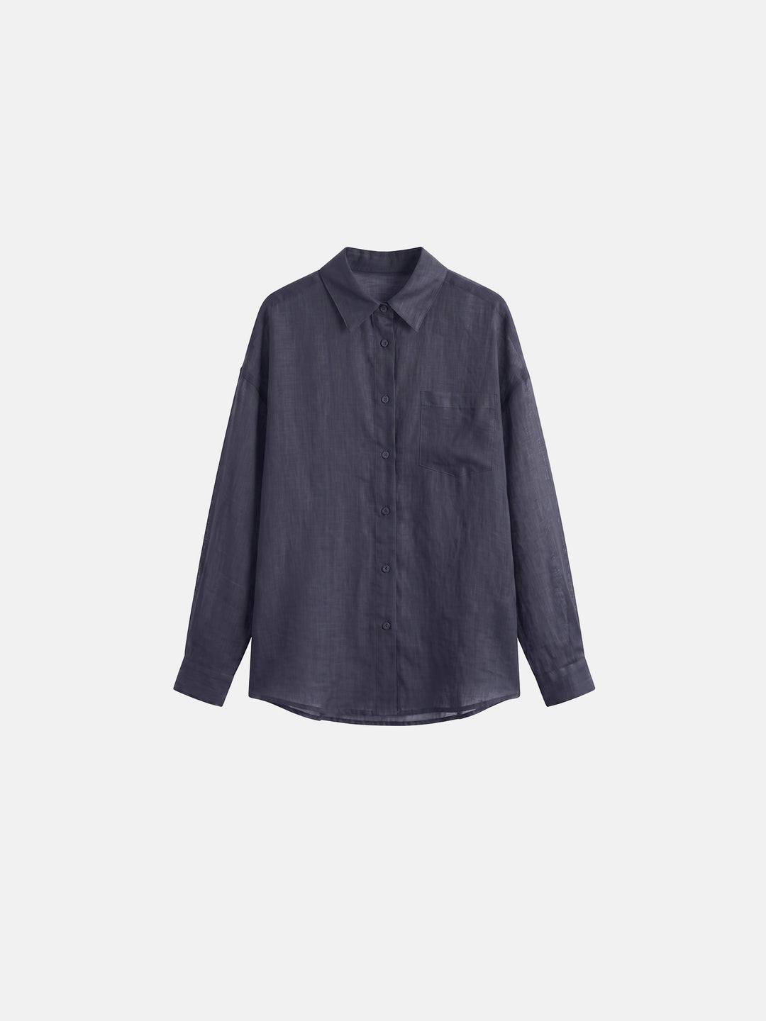 Pure Ramie French Riviera Oversized Shirt — Premium 100-Count Linen-Style Sun-Protection Blouse