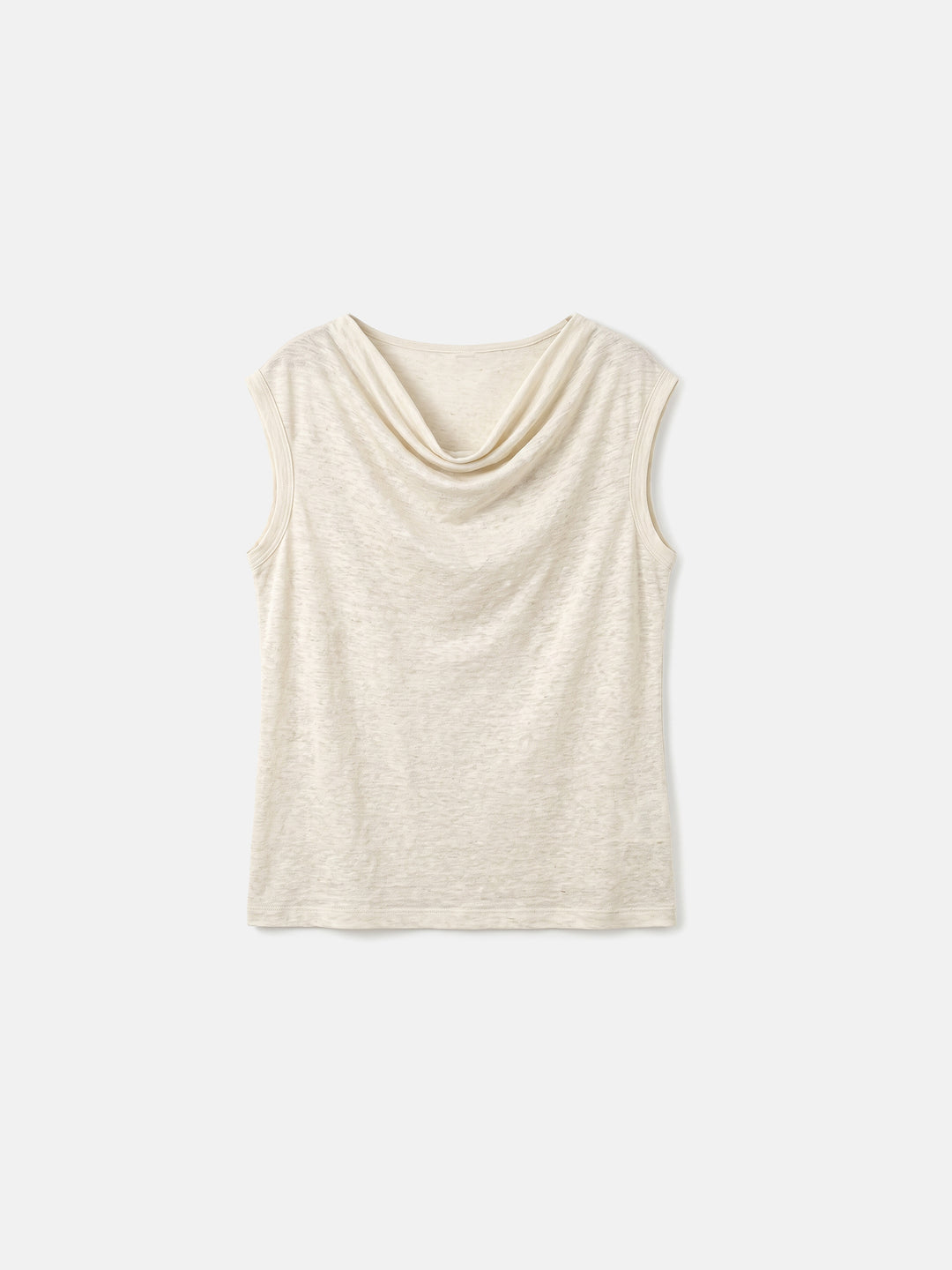 100% Pure Hemp Off-Shoulder Cowl Neck Knit Top — Sustainable Luxury Ethereal Summer Blouse