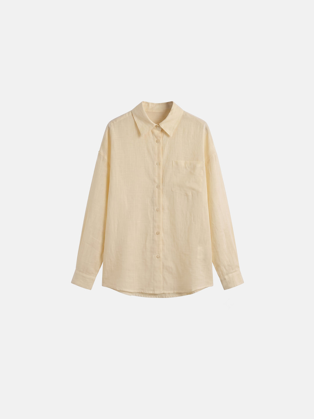 Pure Ramie French Riviera Oversized Shirt — Premium 100-Count Linen-Style Sun-Protection Blouse
