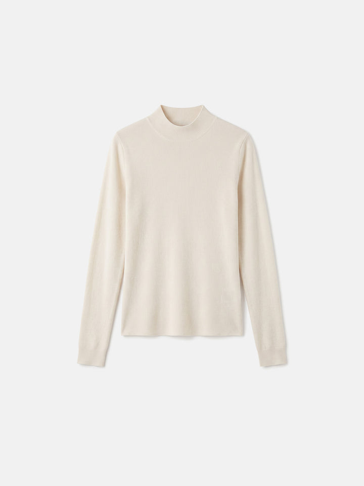 Cashmere Mock Neck Slim Fit Knit