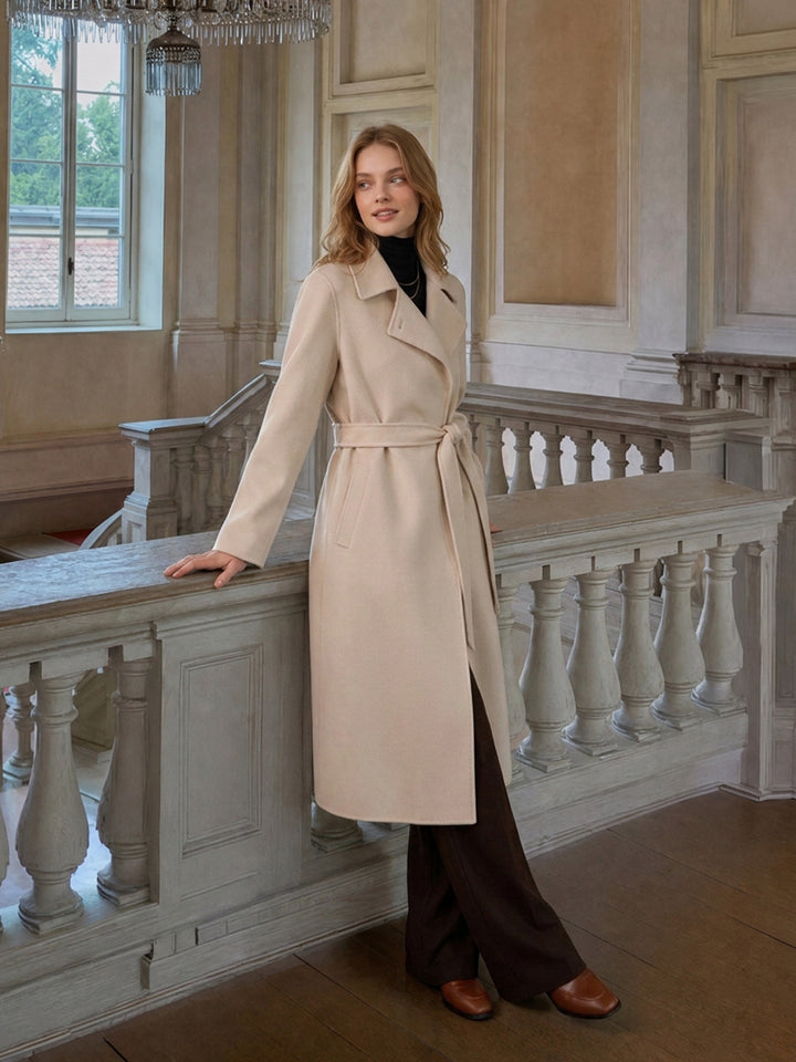 Double-Sided Cashmere Single Button Overcoat for Women