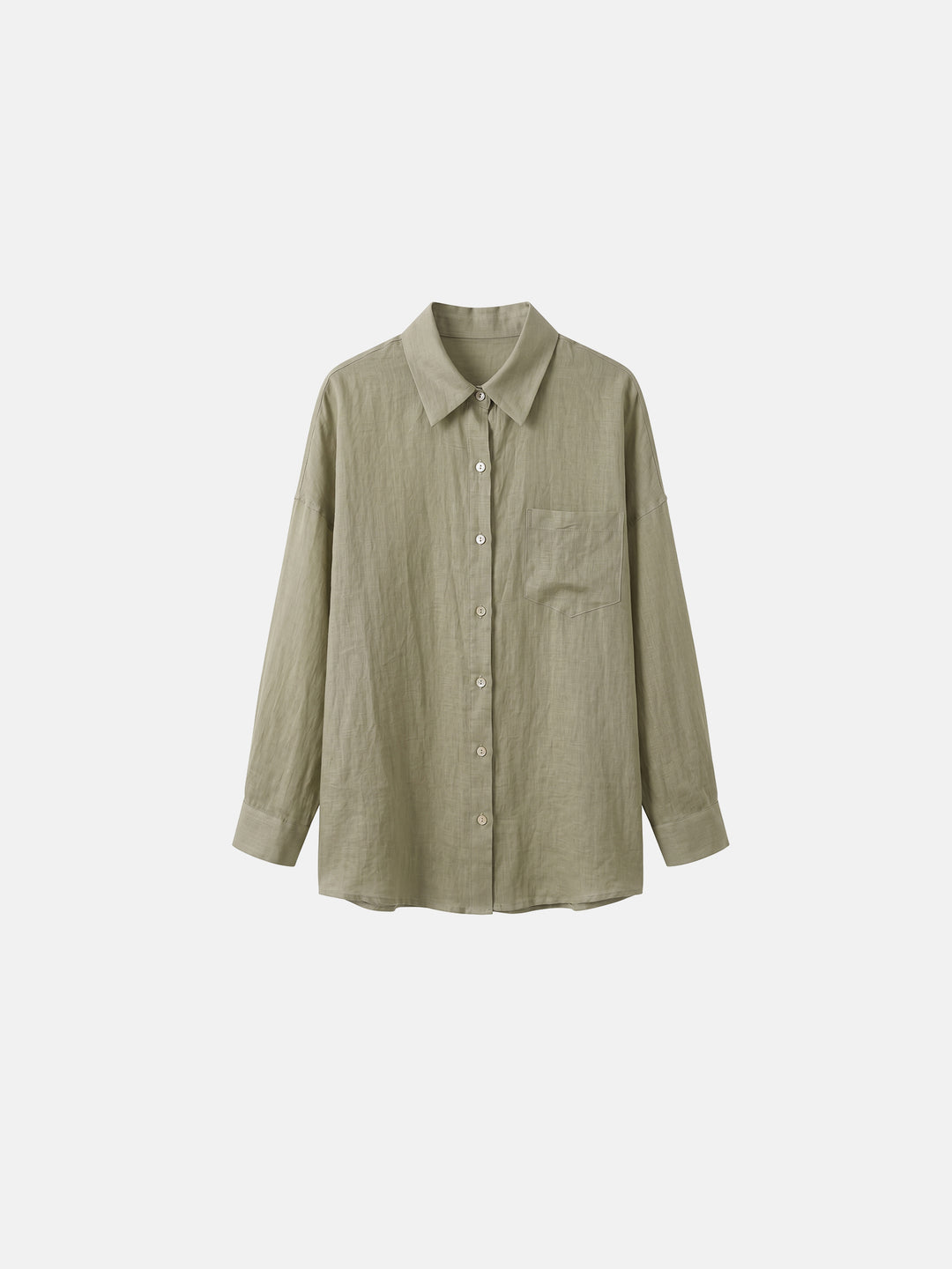 Pure Ramie French Riviera Oversized Shirt — Premium 100-Count Linen-Style Sun-Protection Blouse