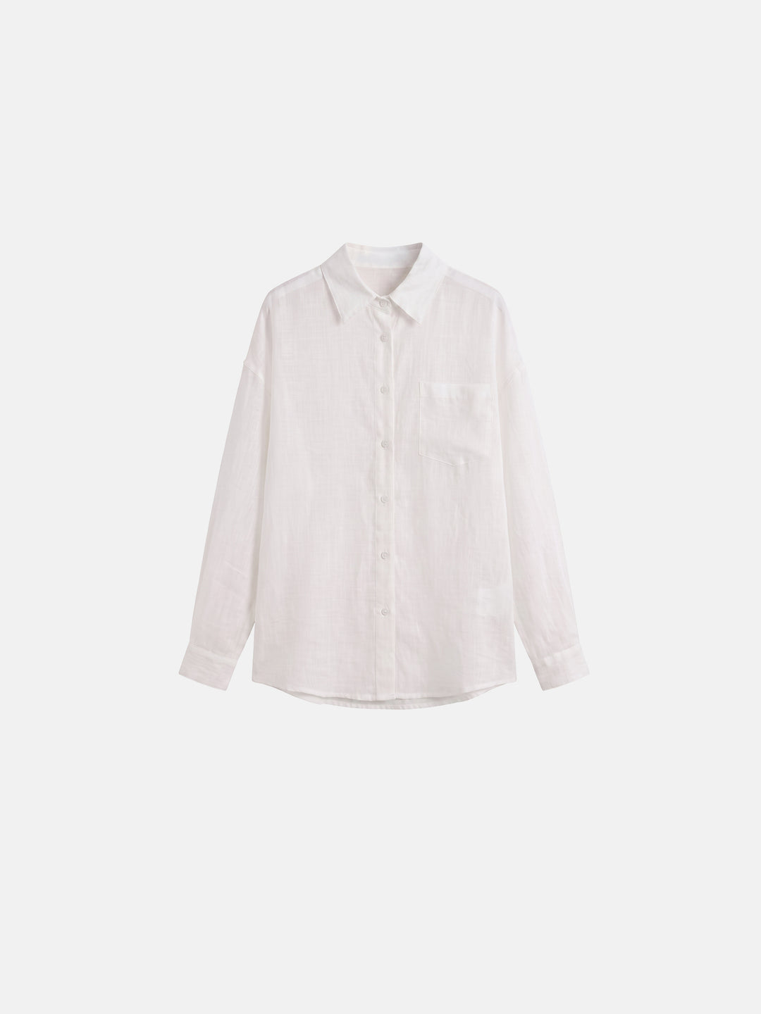 Pure Ramie French Riviera Oversized Shirt — Premium 100-Count Linen-Style Sun-Protection Blouse