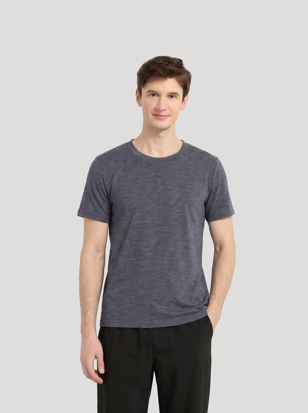 Men Merino Wool T Shirt Quick Dry Outdoor Performance Tee Lightweight Hiking Running Top