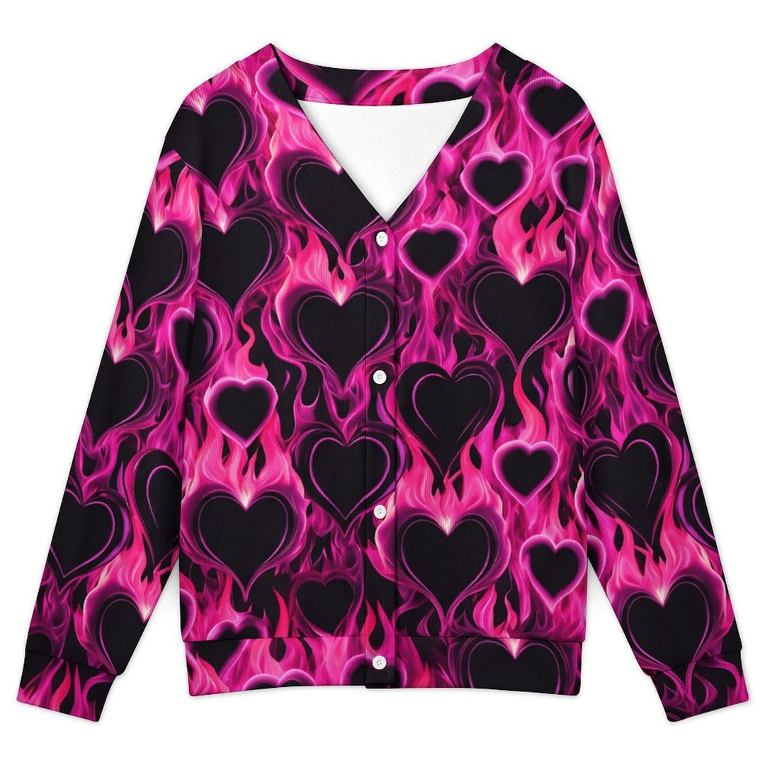 Flame Heart Print - Women&